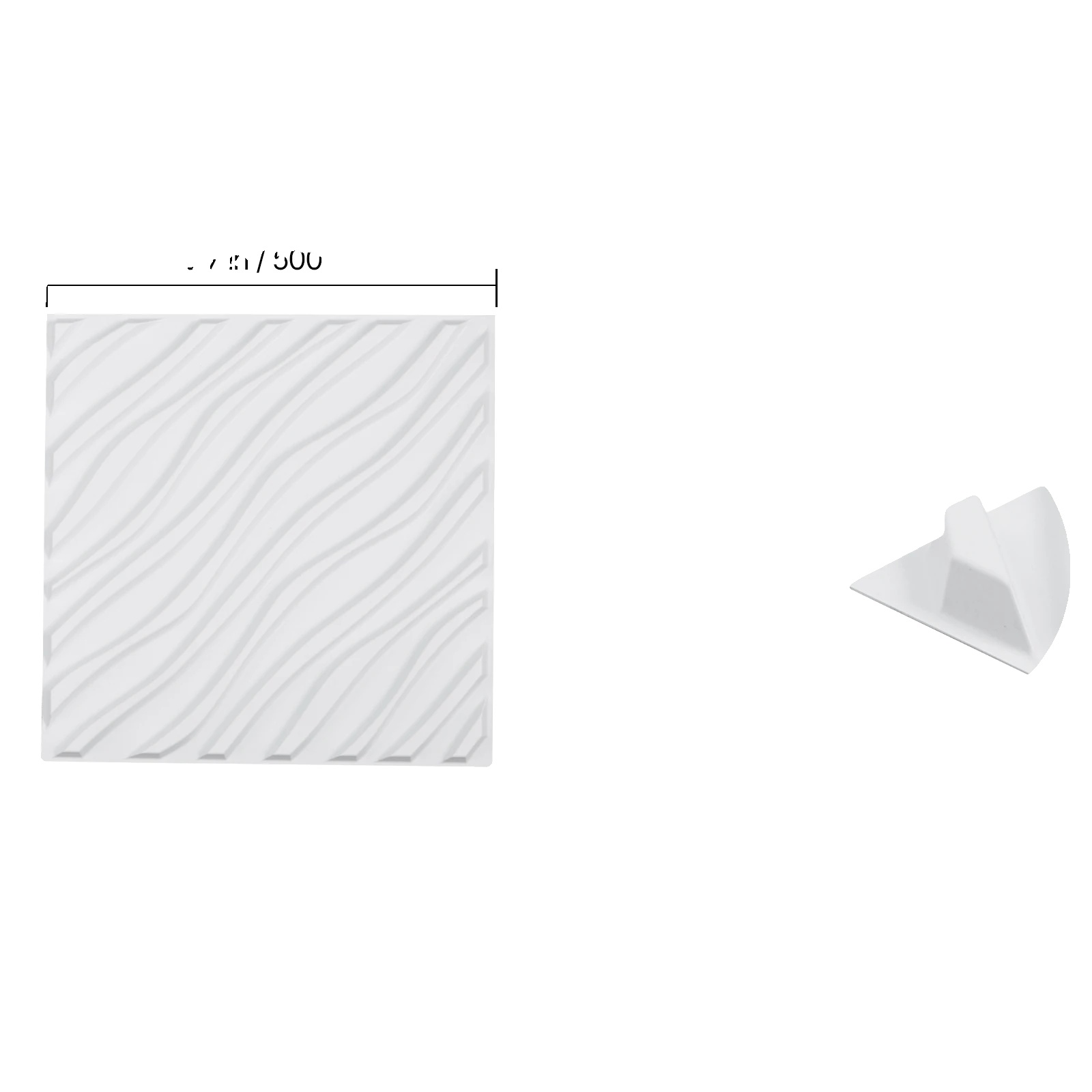 Wandpaneele, Modernes Kunstdesign, Pvc-material, 50x50cm B