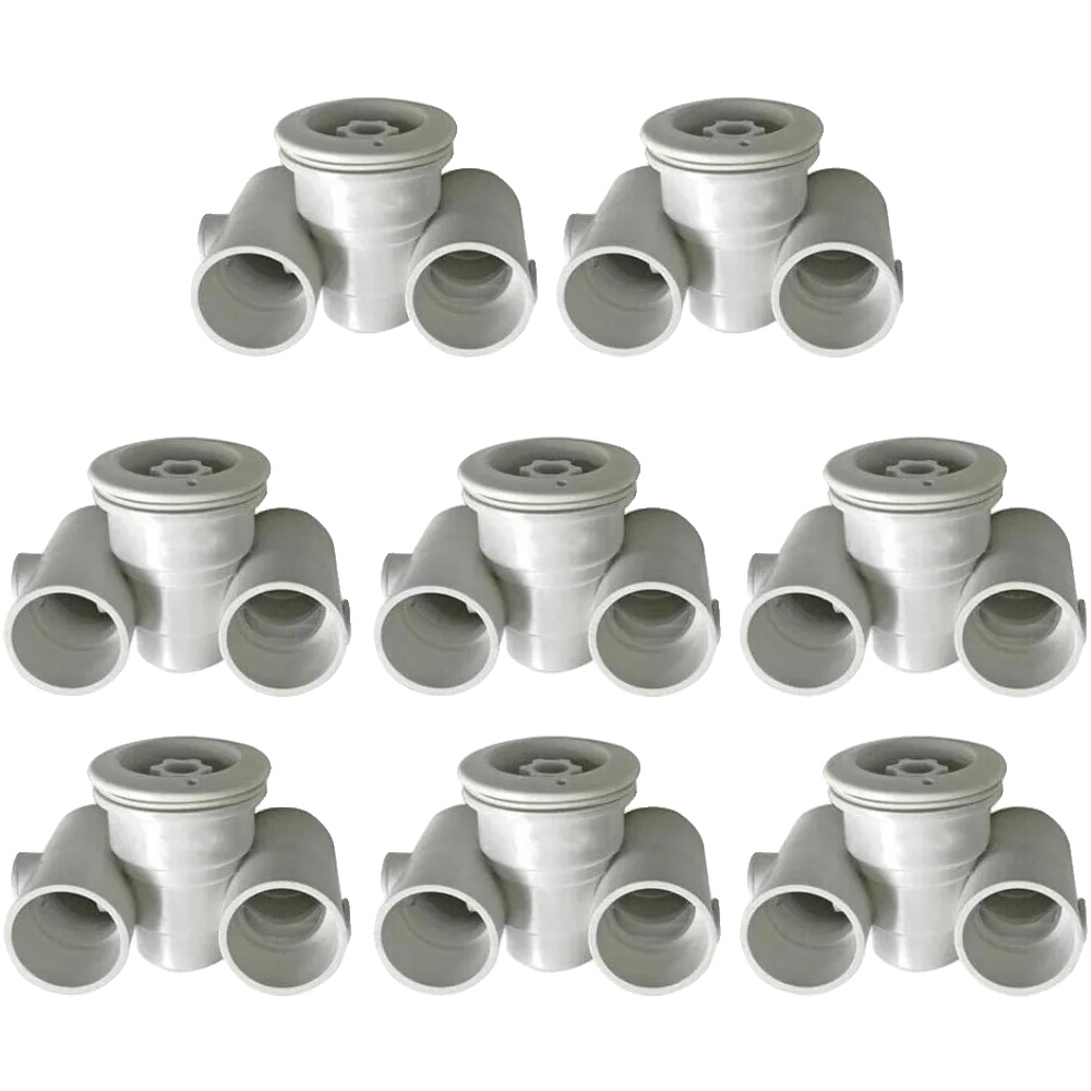 Poolmassage-düse, Langlebiges Abs-material, 48 Mm Massagerohr, 8 Stück, Weiss
