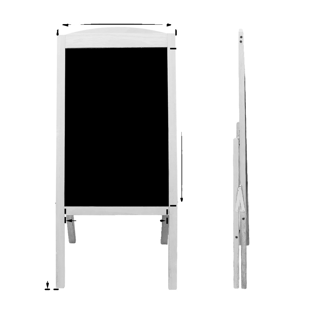Schultafel, Holzrahmen, Tragbares Design, Off-white