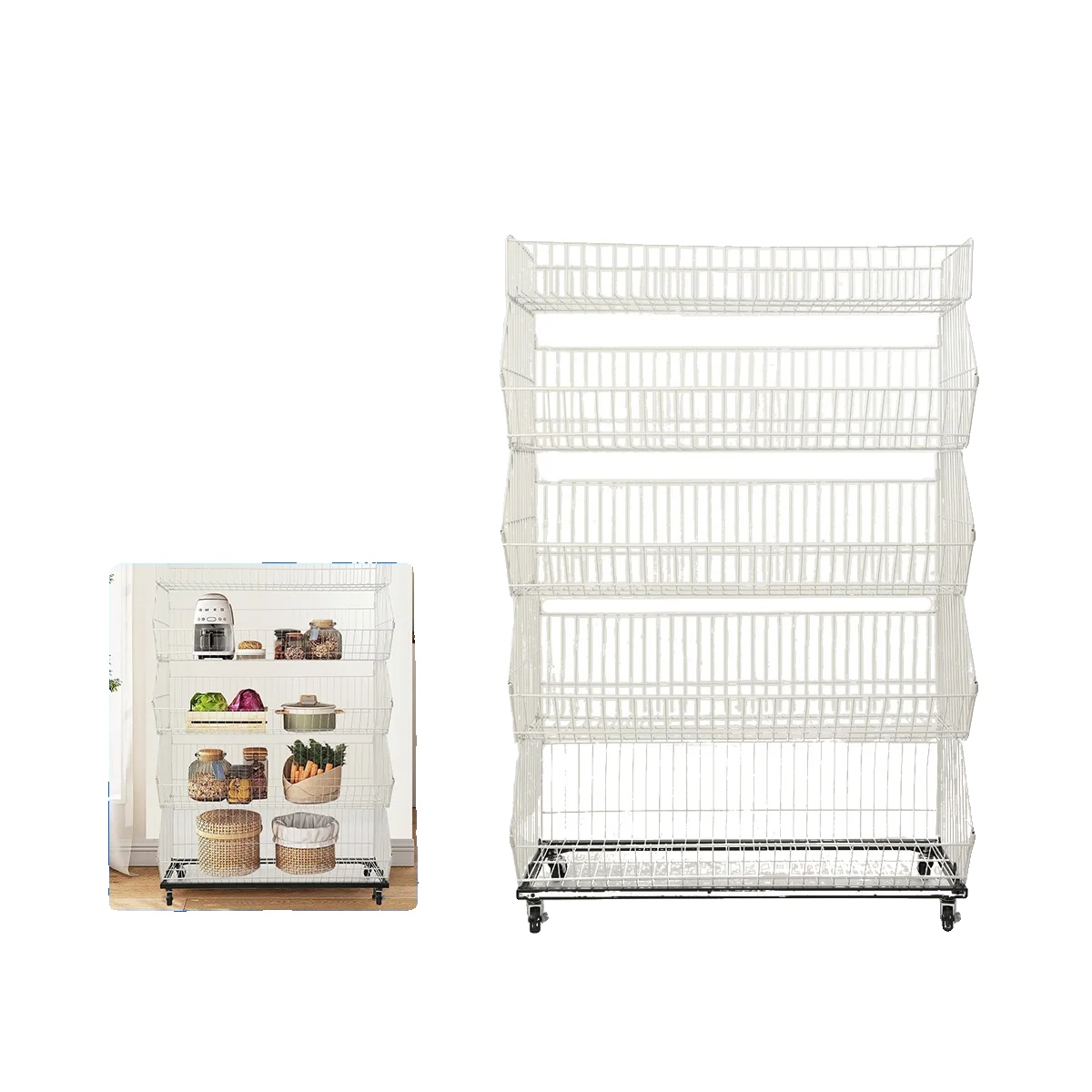 Lagerregal, Edelstahlmaterial, 5 Etagen, Höhe 150 Cm, Breite 60 Cm, Hält Bis Zu 200 Kg