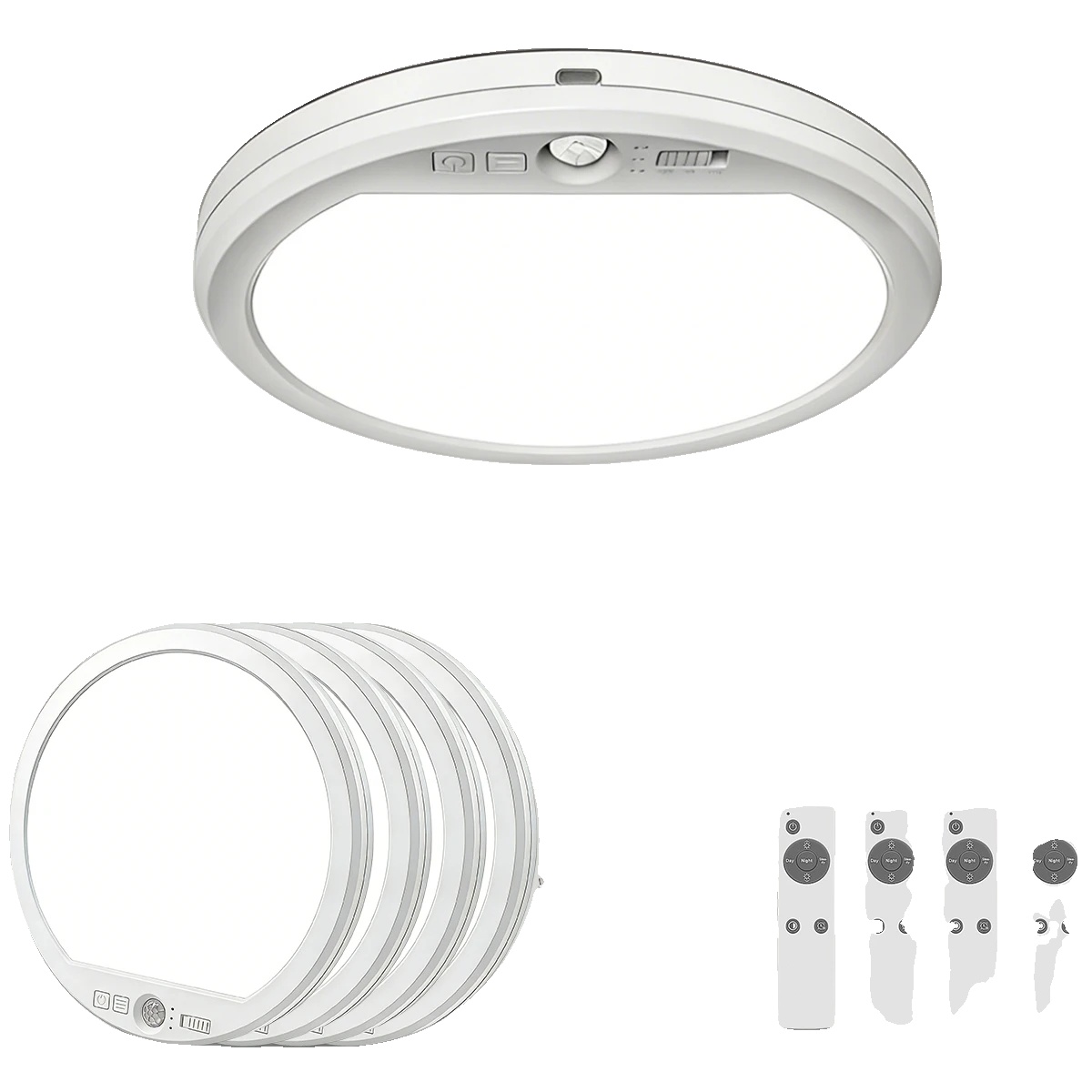 Deckenlampe, Bewegungssensor, Dimmbare Beleuchtung, 4pcs
