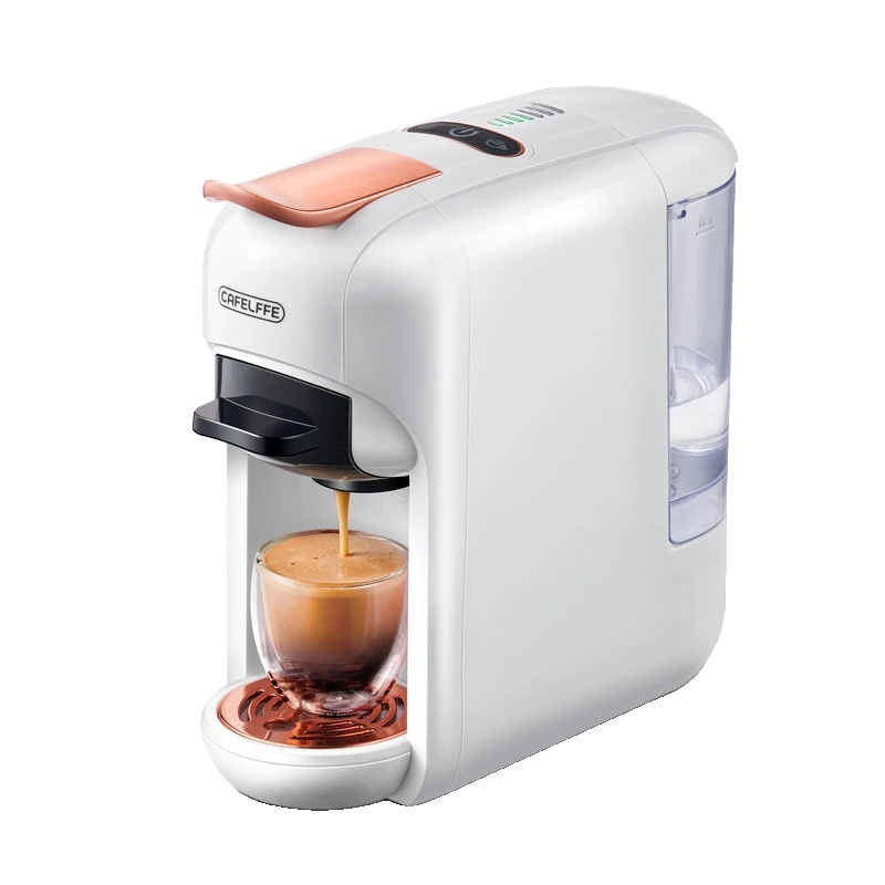 Kapselkaffeemaschine, 5-in-1 Kompatibilität, Schnellheiztechnologie, Weiß, Eu-a