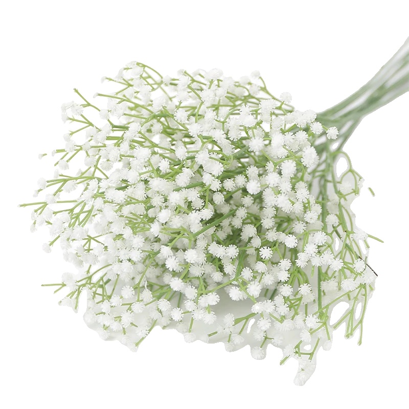 Künstliche Blumen, Plastiksträuße, Innendekoration, Weiß-3stück