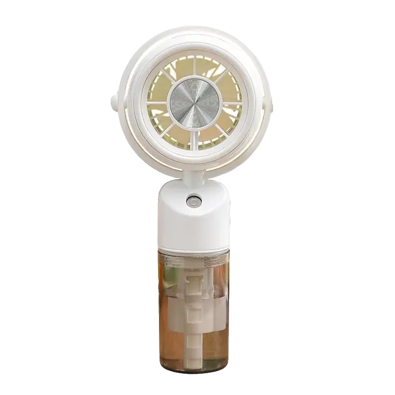 Handheld Nebelventilator, Einstellbare Geschwindigkeit, Tragbares Design, Weiss