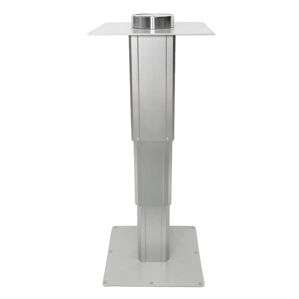 Tischbein, Höhenverstellbar, Langlebige Aluminiumlegierung, Weiß