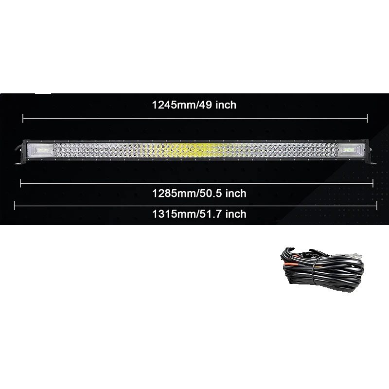 Lichtleiste, Kombi-strahlmuster, Wasserdichtes Design, Gerade 50in Draht