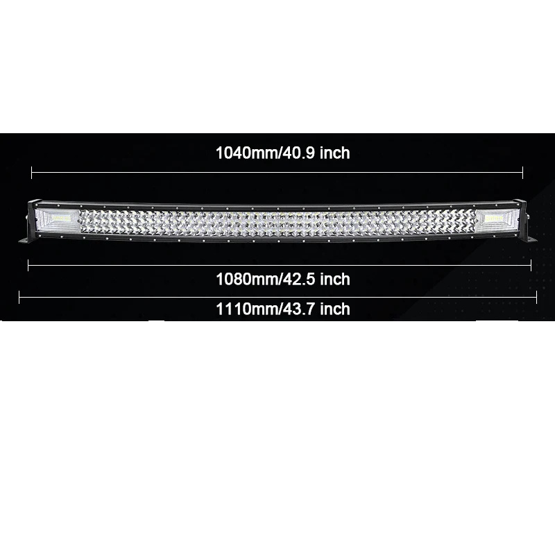 Lichtleiste, Kombi-strahlmuster, Wasserdichtes Design, Gekrümmt 42 Ohne Draht