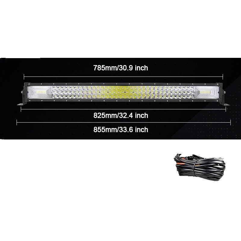 Lichtleiste, Kombi-strahlmuster, Wasserdichtes Design, Gerade 32in Draht