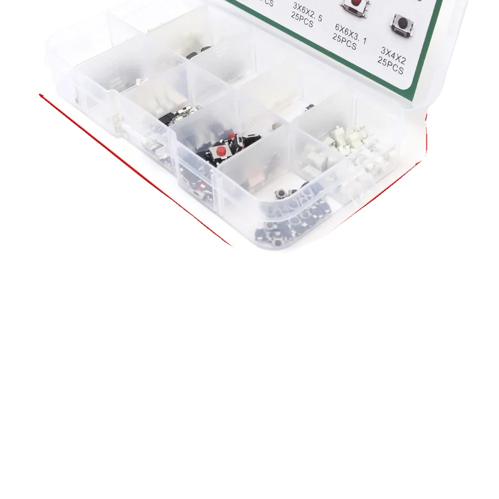 Taktile Drucktaster, Verschiedene Größen, Vielseitige Kompatibilität, 250 Stück Set