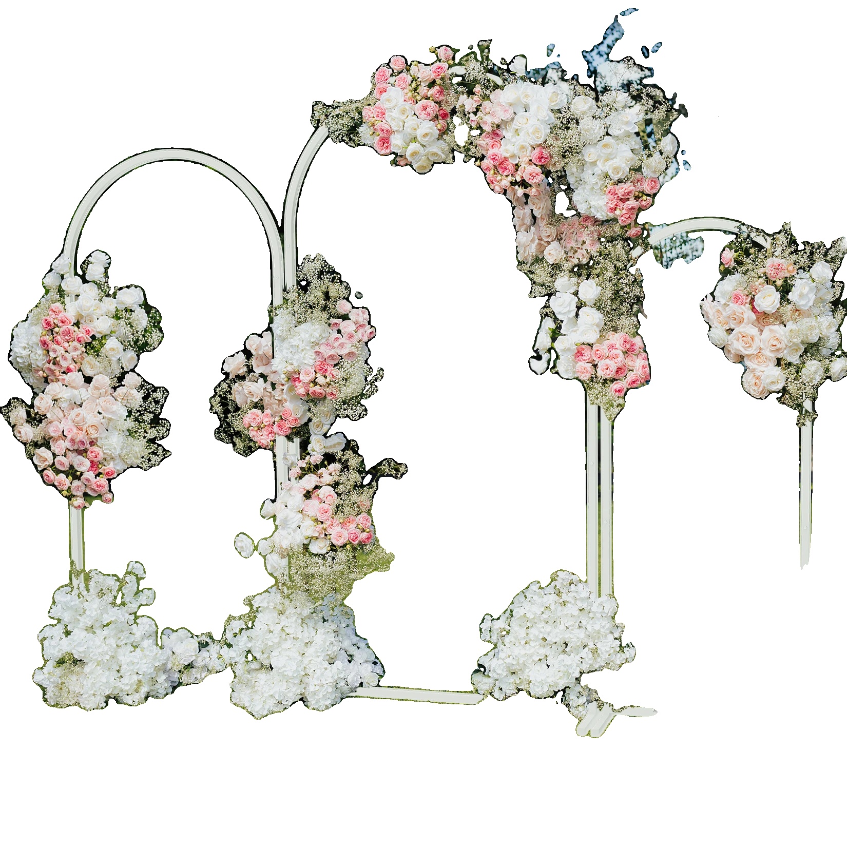 Hintergrundständer, Set Von 3, Elegantes Design, Weiss, Xl