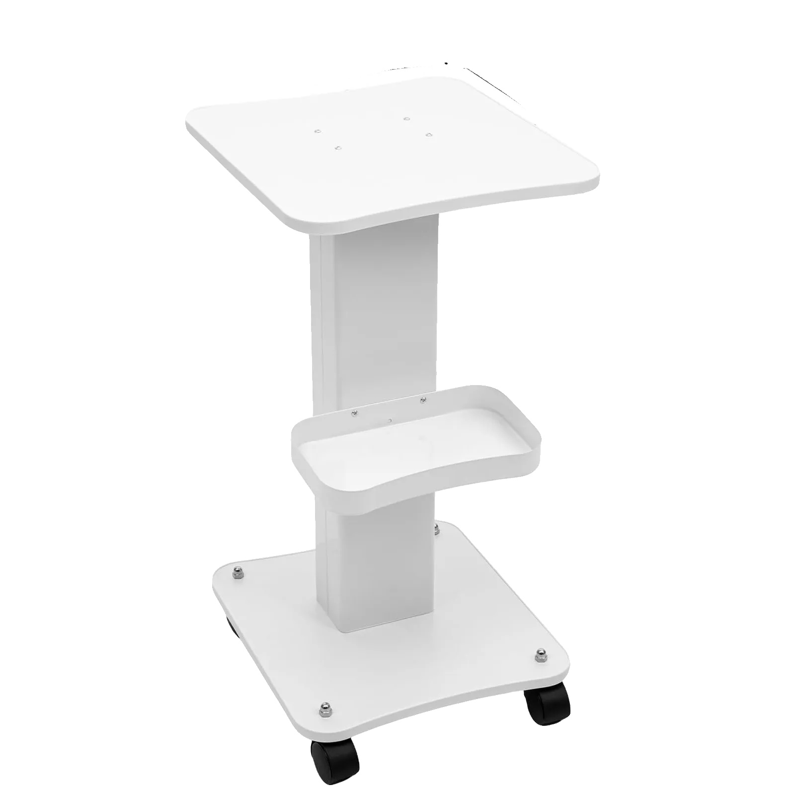 Schönheitswagen, 3-stufiges Design, Sanft Drehende Räder, Weiss