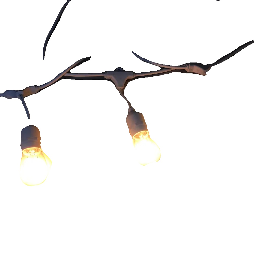 Led Außenlichterkette, Dimmbar, Wasserdicht, Weißes Kabel, Eu-stecker, 15m 15lampen