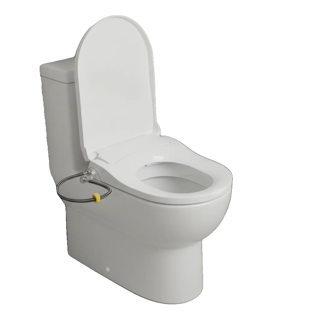 Nicht-elektrische Bidet-toilettensitz, Dual-düse, Einstellbarer Wasserdruck, 60 Cm Schlauchlänge, 48 Cm X 35 Cm Abmessungen, Kompatibel Mit
