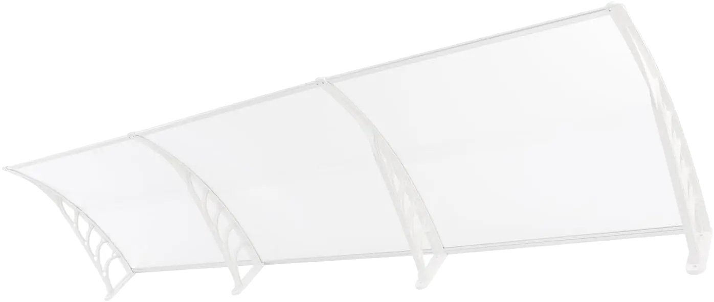 Eingangstür Vordach, Bogenform, Uv-beständig, Weiss