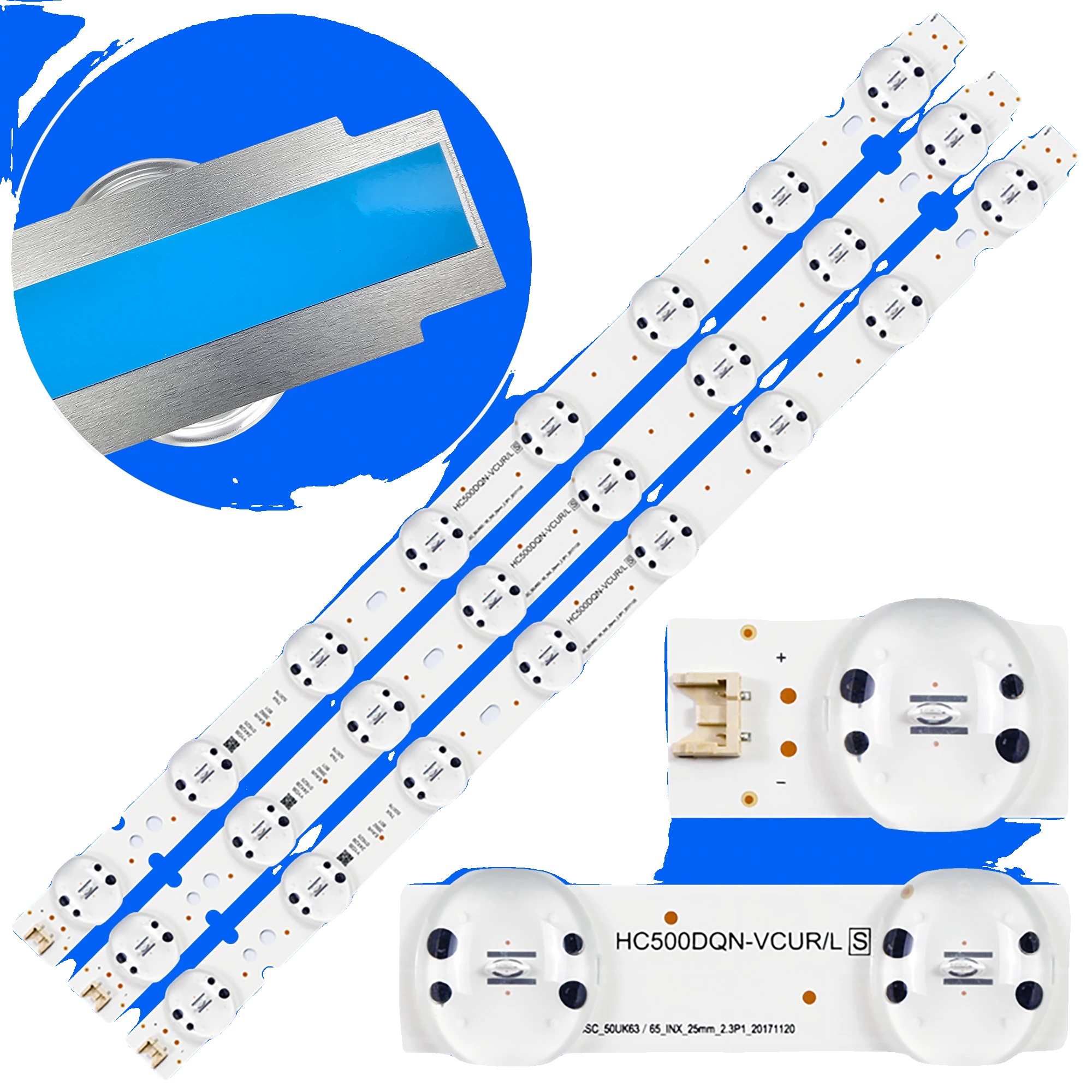 Led-hintergrundbeleuchtungsstreifen, Länge 520mm, 8 Led-perlen Pro Streifen, Spannung 6v, Kompatibel Mit 50uk6520psa, 50uk6520