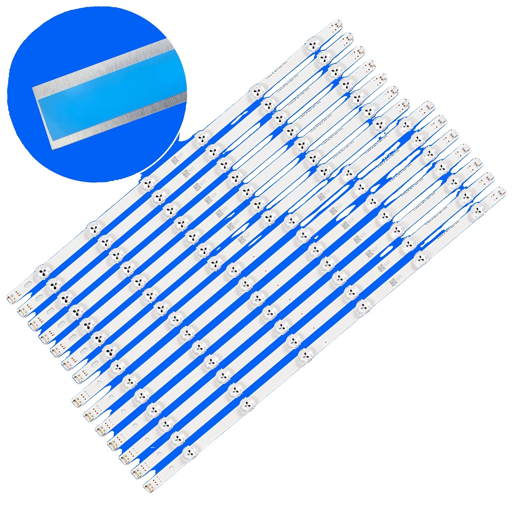 Led-hintergrundbeleuchtungsstreifen, 1140 Mm Länge, 12 Led-perlen Pro Streifen, 3v Spannung Pro Led, 1 Set Enthält 14 Teile, Kompatibel Mit Mehreren
