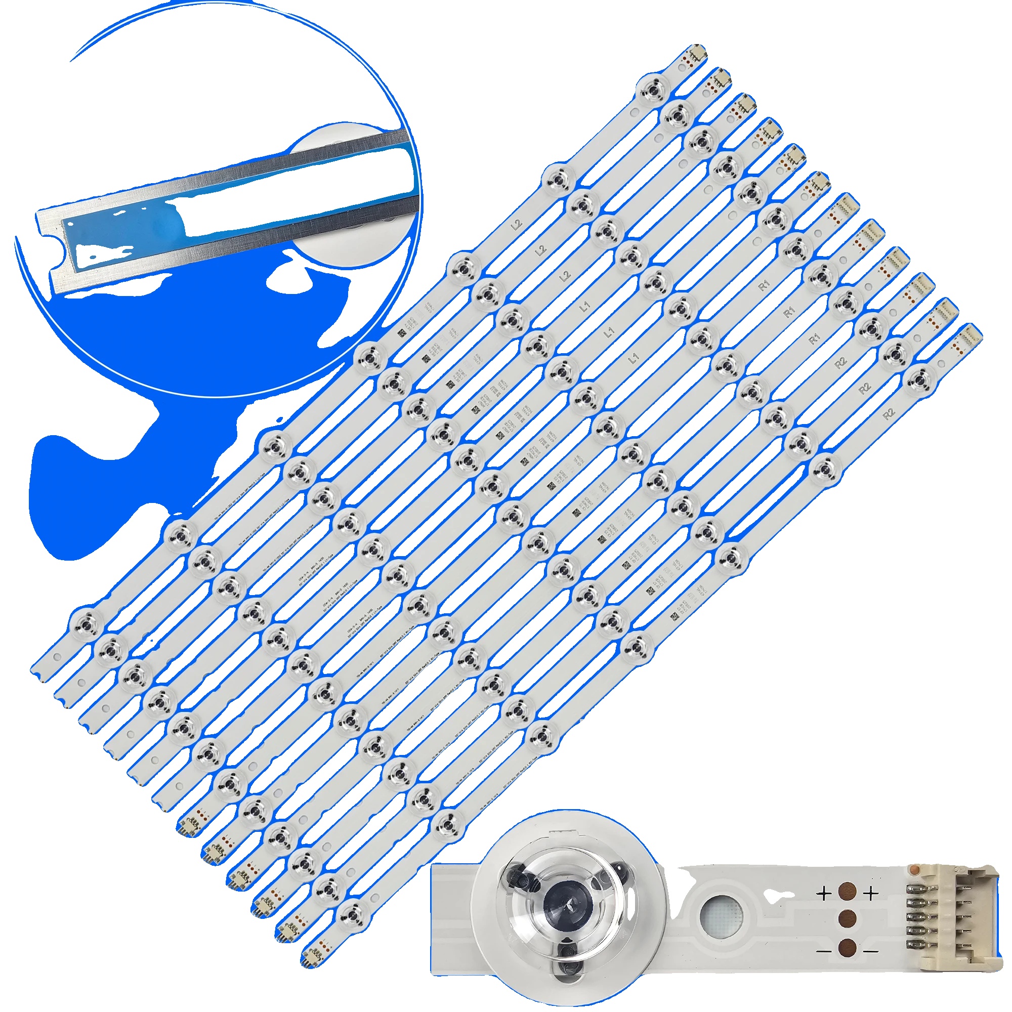 Led-hintergrundbeleuchtungsstreifen, Länge 1140 Mm, 14 Led-perlen Pro Streifen, 3v Spannung, Kompatibel Mit 6916l-1629a, Geeignet Für Verschiedene