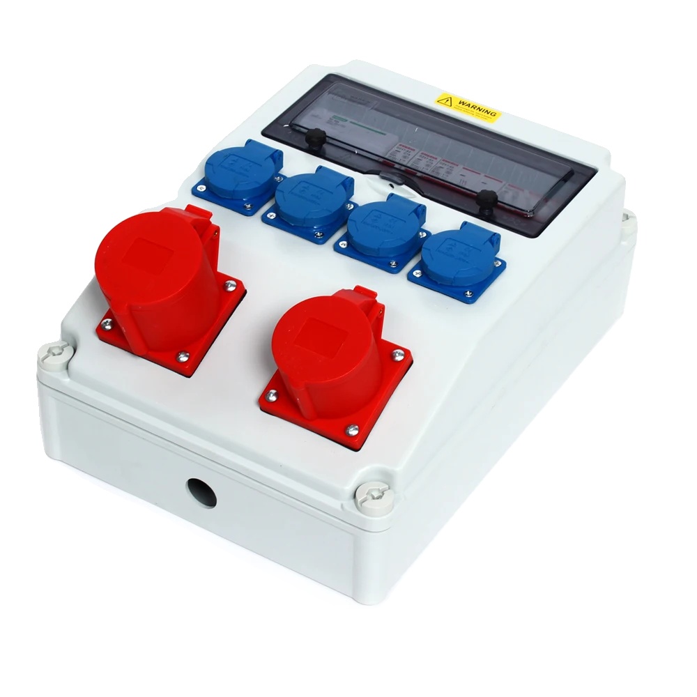 Stromverteilungsbox, Ip44 Bewertung, Flexible Steckdosenkonfiguration, Weiss