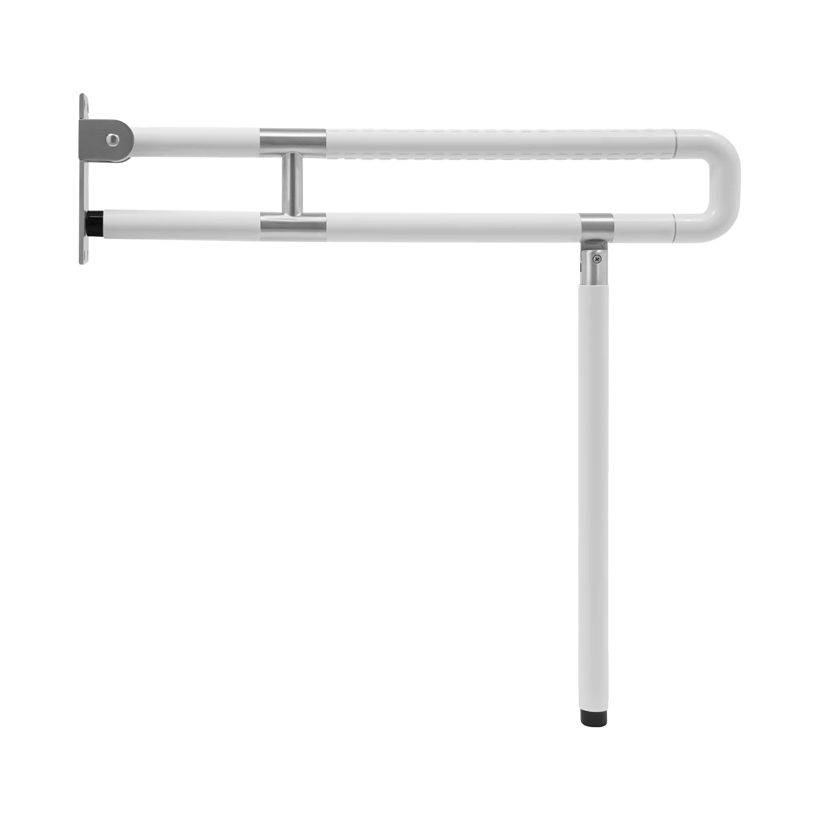 Klappbare Sicherheitsgeländer, Hochfeste Materialien, Rutschfeste Oberfläche, Weiss, 75cm