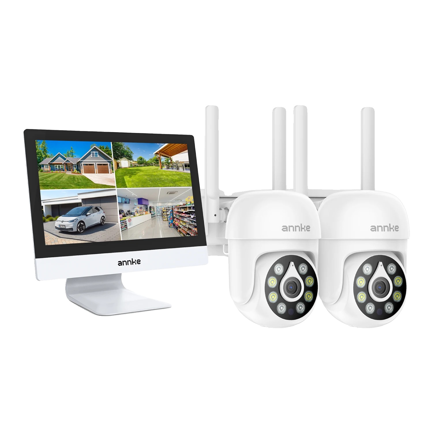 Sicherheitskamera, 4mp Auflösung, Verbesserte Nachtsicht, 2pcs 51cp 5mp Ptz
