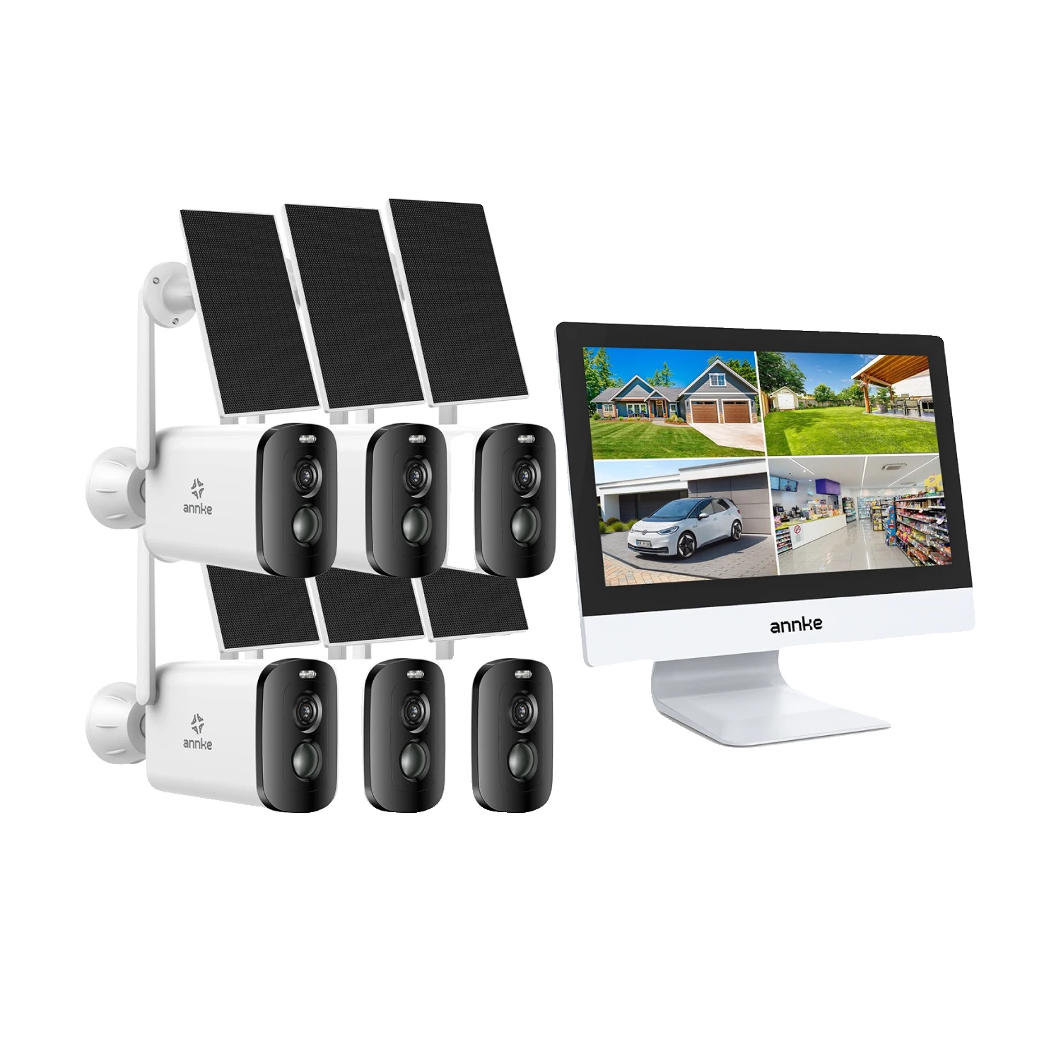 Sicherheitskamera, 4mp Auflösung, Verbesserte Nachtsicht, 6pcs 81bl 5000mah