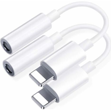 【2er-pack】 Kopfhöreradapter Für Iphone 11, Aux-audio-klinkenanschluss 3,5-mm-kopfhöreradapterkabel-splitter Für Musik, Kompatibel Mit Iphone 7/7 Plus/8/8 Plus/x/xr/xs/xs Max/11/12 Für Alle Ios-version