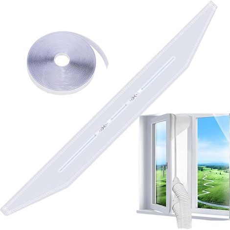 Fensterdichtungsset Für Tragbare Klimaanlagen – 400 X 37 Cm – Fenster- Und Türschutz – Insektenschutz Mit Klettverschluss