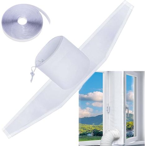 Fensterdichtungsset Für Tragbare Klimaanlagen – 500 X 38 Cm – Fenster- Und Türschutz – Insektenschutz Mit Klettverschluss