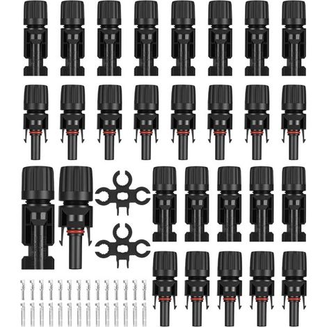 Set Mit 14 Paar Solarsteckdosen – Schutzart Ip67 (wasserdicht) – Photovoltaikkabel Mit Mc4-stecker