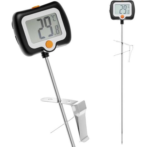 Digitales Küchenthermometer – 25 Cm Sonde – Schwarz – Kernthermometer – -50 °c Bis +300 °c