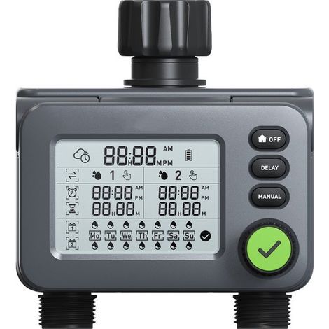 Bewässerungscomputer - Schwarz - 0,5-8 Bar - Digitaler Bewässerungstimer