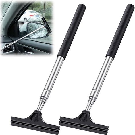 Ausziehbarer Rückspiegelwechsler – 2-teilig – 22–98 Cm – Mini-edelstahl-scheibenwischerblatt – Schwarz