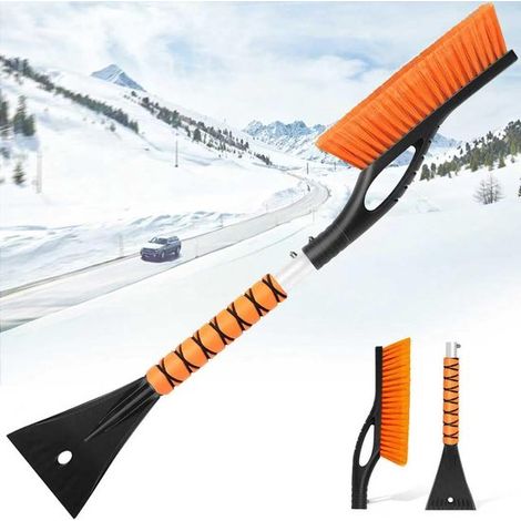 Schneebürste Und Eiskratzer – 68,5 Cm Winterwerkzeug – Orange – Eiskratzer Mit Bürste/schneebürste – 2-in-1-eiskratzer