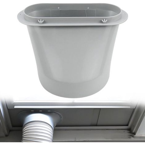 Abluftschlauchanschluss Für Mobile Klimaanlage – 150 Mm – Grau – Flachdüsen-fensteradapter – Schlauchanschluss