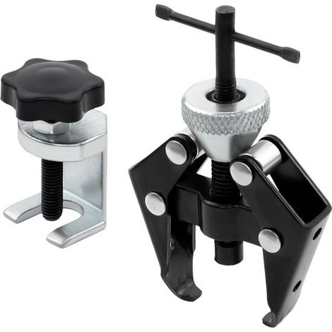 Scheibenwischerarm-abzieher-set – 2-teilig – Demontagewerkzeug Mit 16 Mm Und 36 Mm Öffnungen – Schwarz/silber – Kohlenstoffstahl