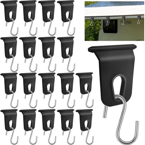S-haken Für Markisen – Camping – 18-teiliges Set – 199 X 113 Cm – Schwarz