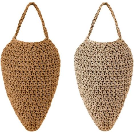 Gehäkeltes Künstliches Wespennest – 2 Stück – 20 X 36 Cm – Wespenabwehr Aus Baumwolle – Künstliches Nest – Für Terrasse, Balkon, Markise Und Garten