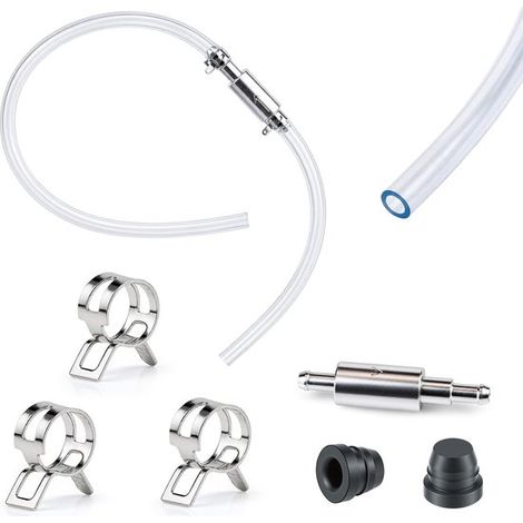 Bremsenentlüftungsschlauch – 30 Cm Und 15 Cm Lange Schläuche – Transparent – Mit Rückschlagventil Und Schlauchschellen