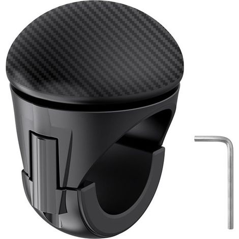 Lenkradknauf In Carbon-optik – 50 Mm – Schwarz – Universeller Lenkradknauf – 360°-drehung