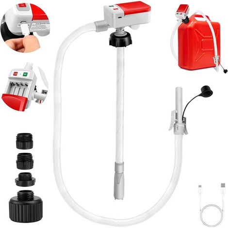 Elektrische Saugpumpe Mit Automatischer Abschaltfunktion – 12 L/min – Kraftstoffpumpe Für Benzinkanister – Usb-c- Und Akkubetrieb