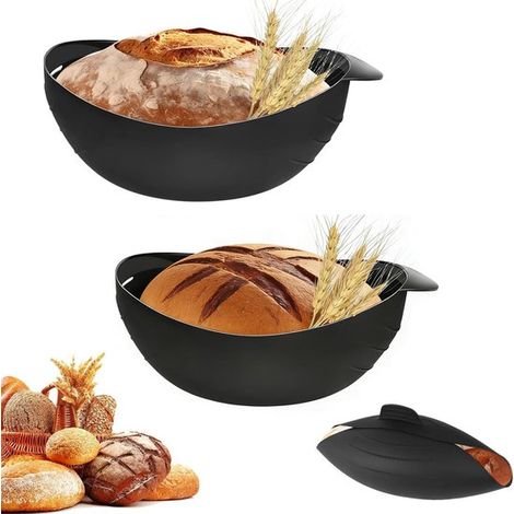 3-in-1 Silikon-brotform – 2-teilig – 24 X 22 X 7,5 Cm – Ovale Form – Brotschalen