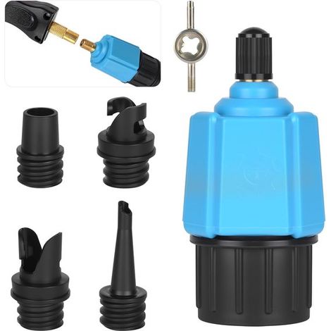 Sup-pumpenadapter – Blau – Ventiladapter Für Stand-up-paddle-boards Und Schlauchboote – Mit 4 Luftventildüsen