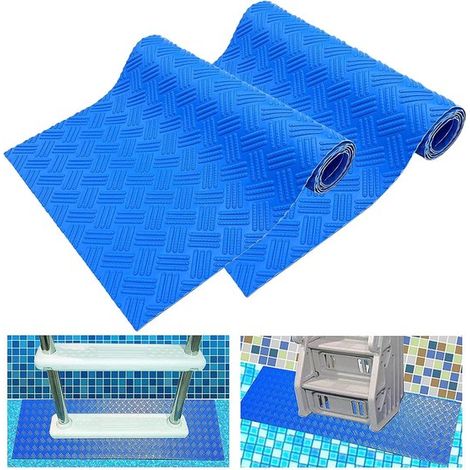 Rutschfeste Poolmatte – 2er-set – 23 X 90 Cm – Blau