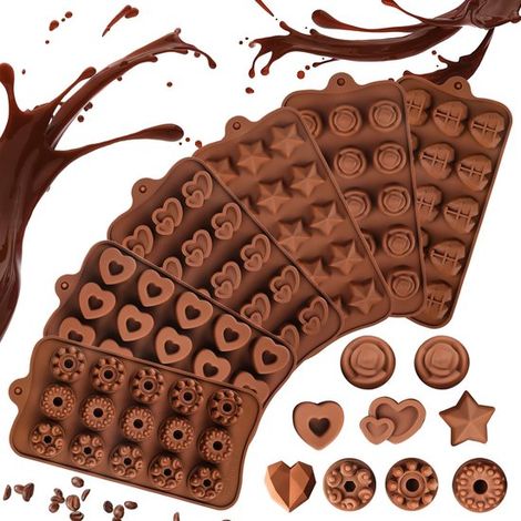 Schokoladenformen – 6er-set – Silikonformen – Ideal Zum Backen – Gummibärchenformen