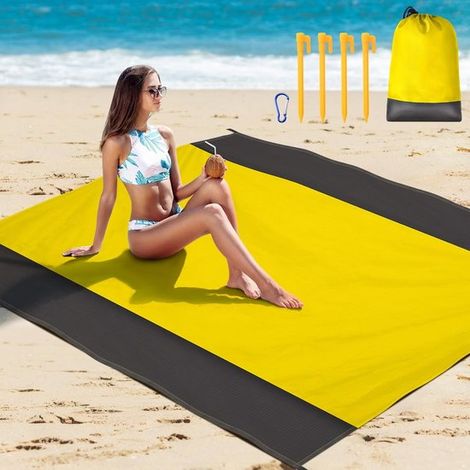 Xxl Sandfeste Stranddecke 210 X 200 Cm