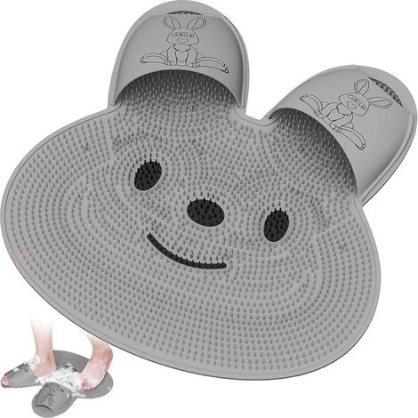 Fußbürste – 30 X 30 Cm – Grau – Duschmatte – Fußmassagegerät