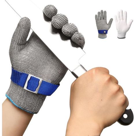 1 Austernhandschuh – Schnittfester Handschuh – Mit 1 Innenhandschuh