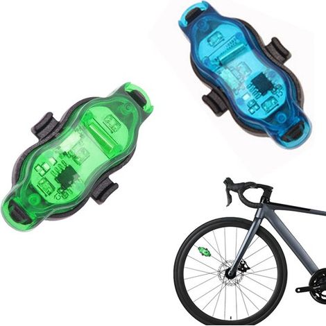 Fahrradspeichenlichter – 2 Stück – Fahrradradlichter – Led-blitzlicht Für Ventilkappen
