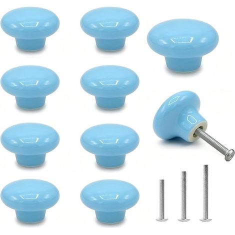 Möbelknöpfe – 10er-set – Ø 32 X 22 Mm – Runde Keramikknöpfe Mit Schrauben