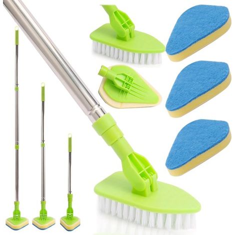 3-in-1 Reinigungsbürste Mit Langem Griff – Bodenbürste – Duschbürste